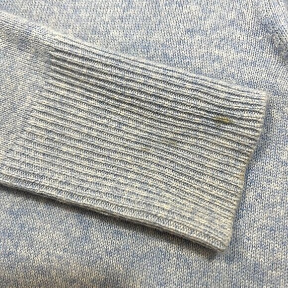 Athleta Womens Blue Cashmere Cowl Neck Sweater L Minimalist Cozy Lounge - Picture 5 of 5
